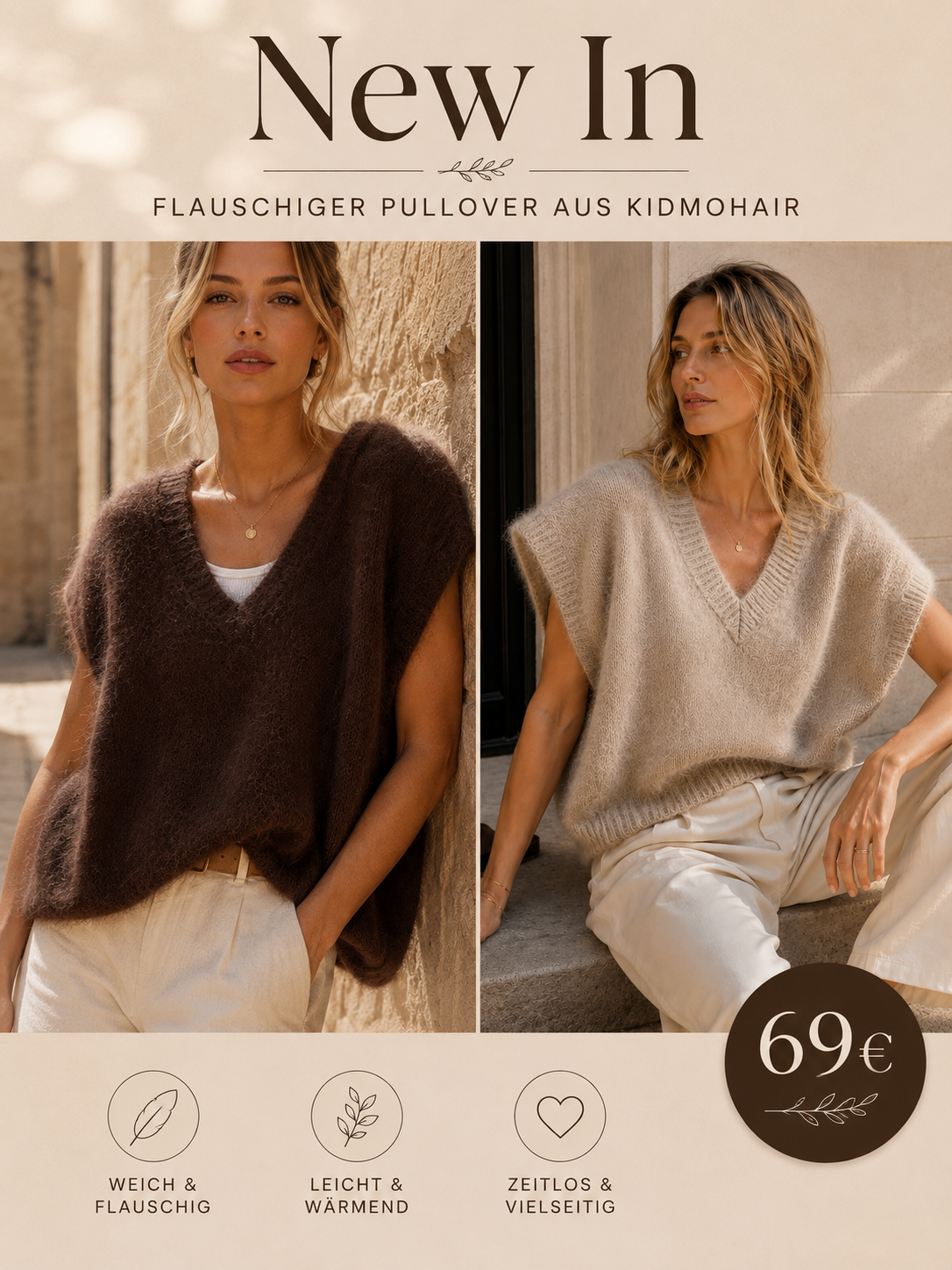 Kid Mohair Pullunder -Boxy
