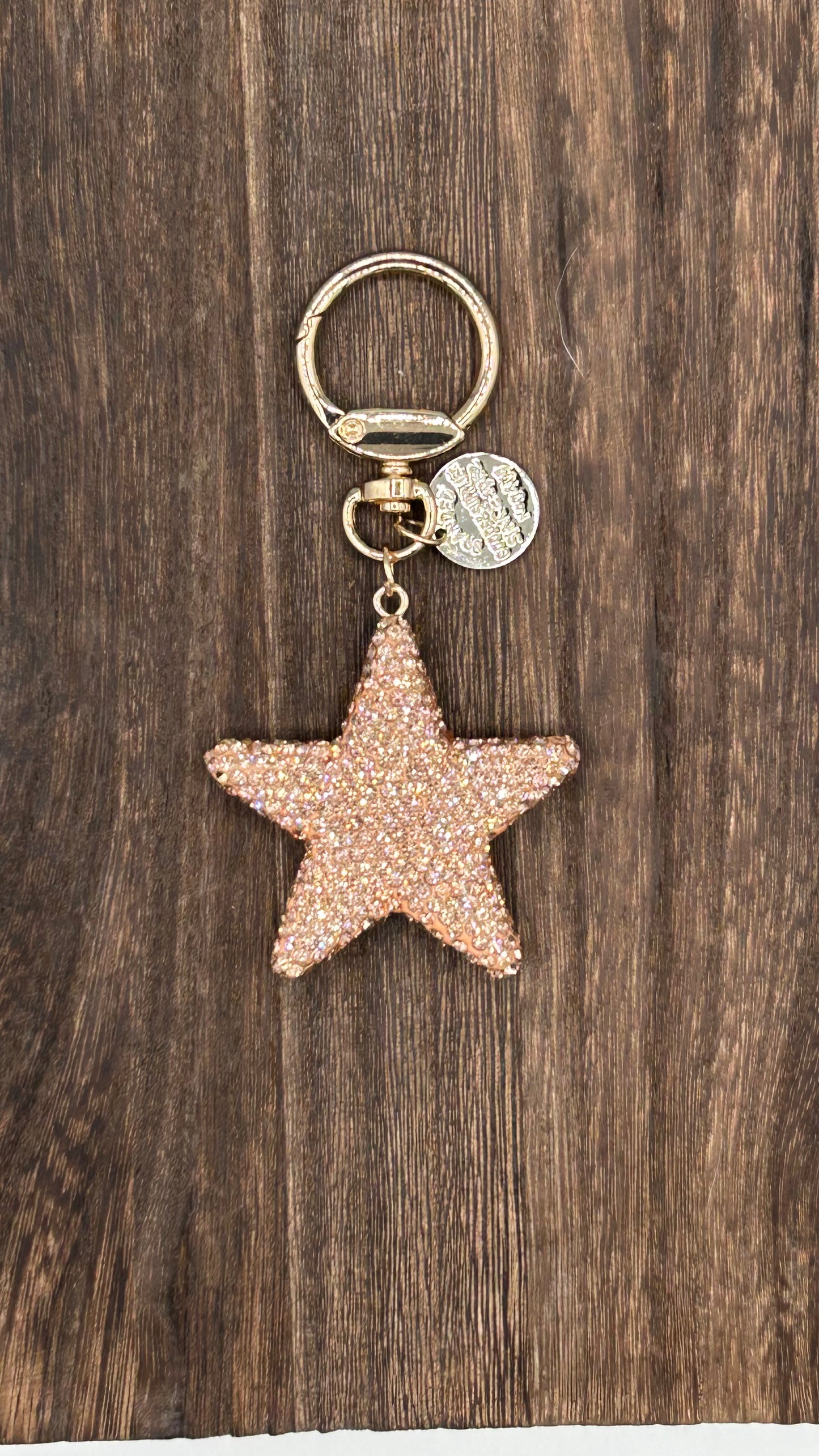 Taschen-oder Schlüsselanhänger Glitzerstern