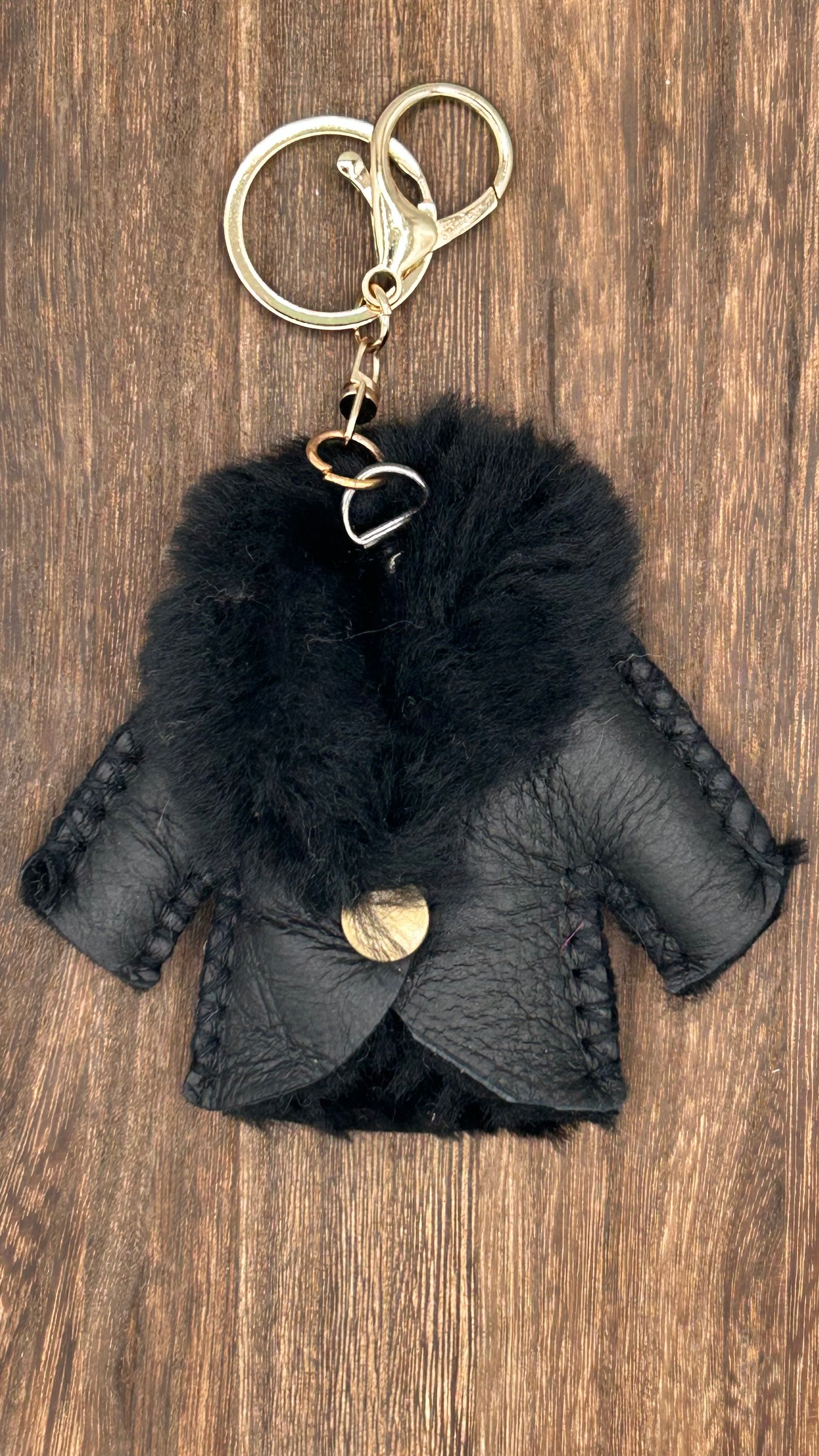 Schlüssel-oder Taschenanhänger Lammfelljacke