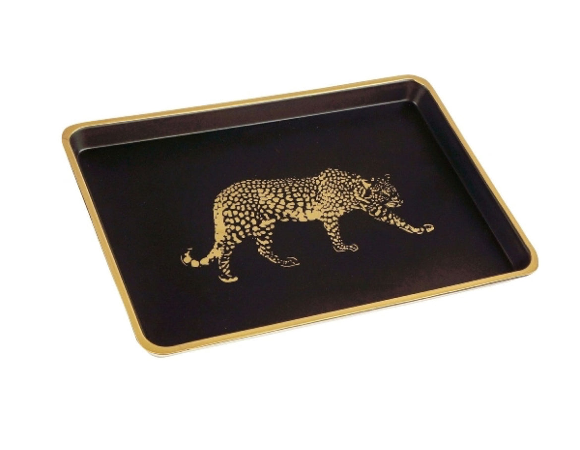 Tablett mit Leopardenmotiv