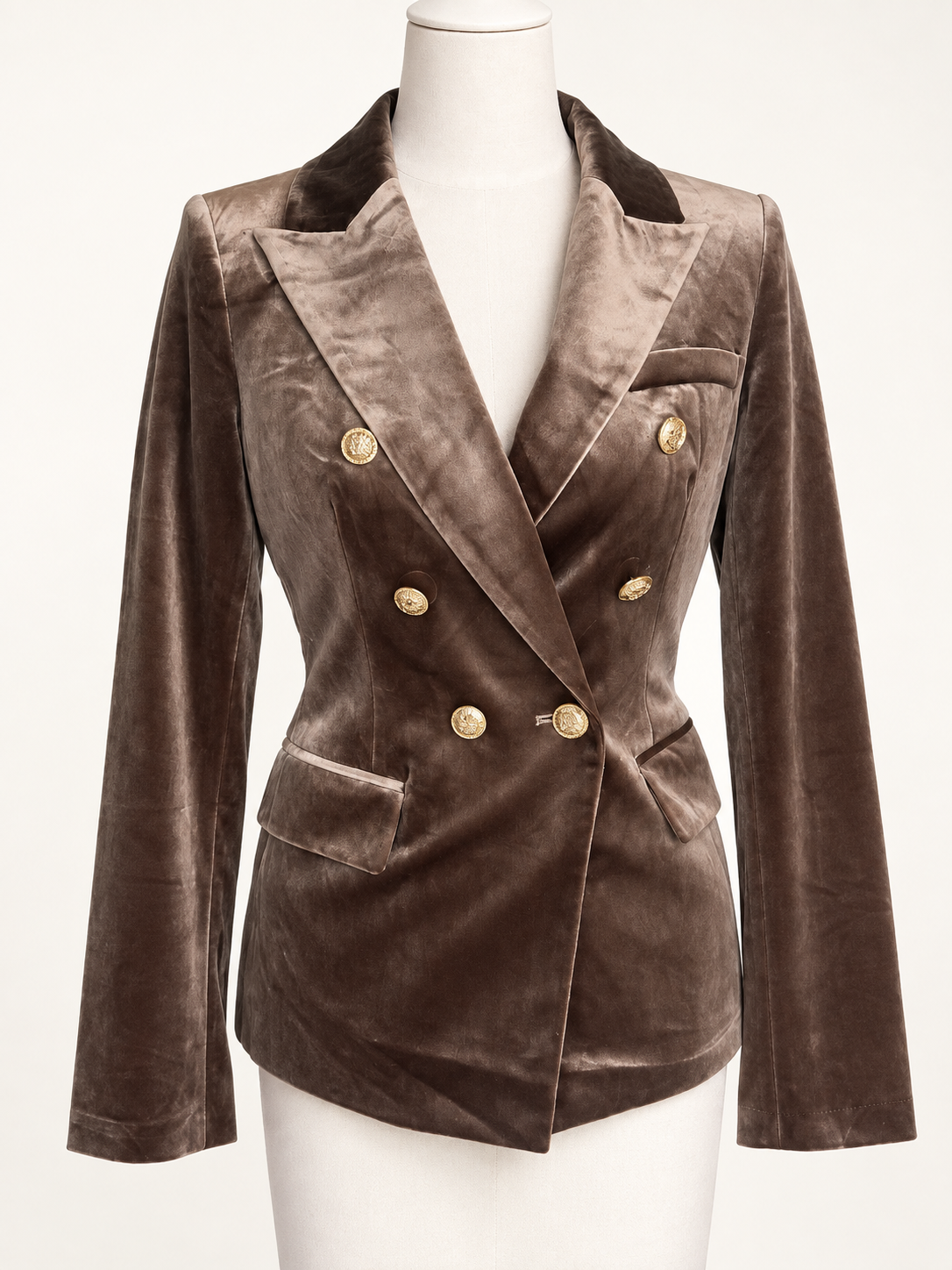 High End…. Samtblazer in taupe