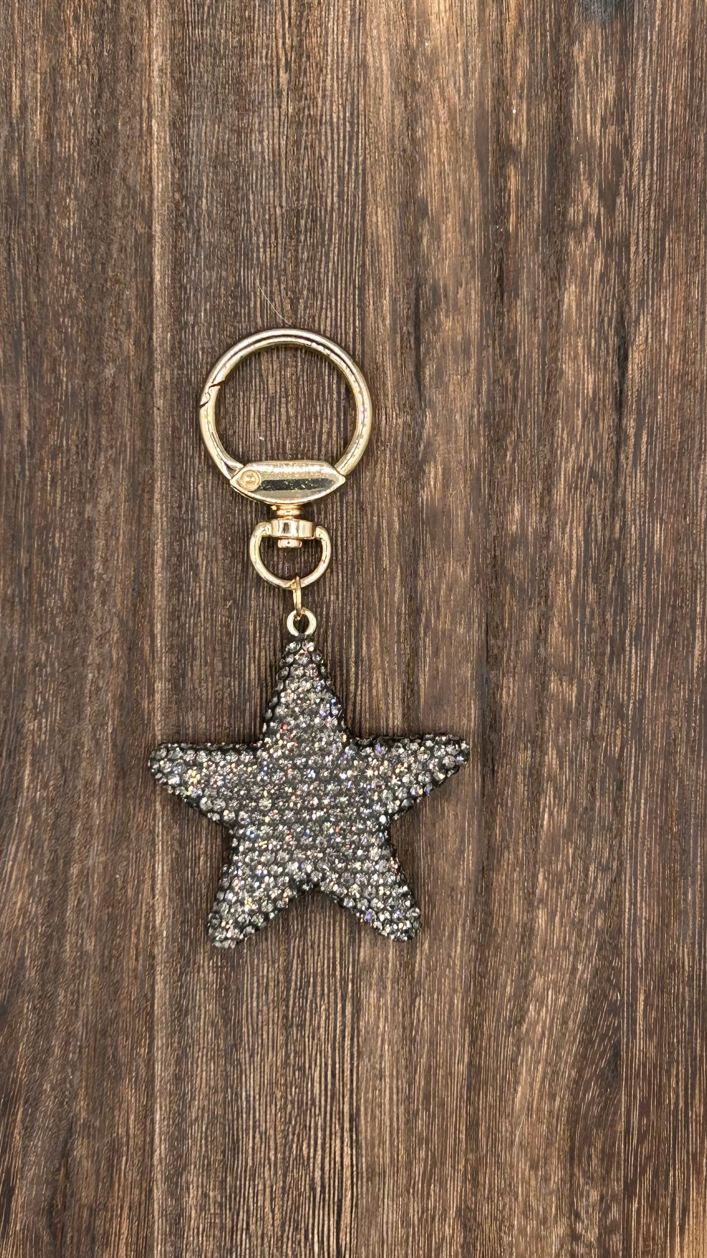 Taschen-oder Schlüsselanhänger Glitzerstern