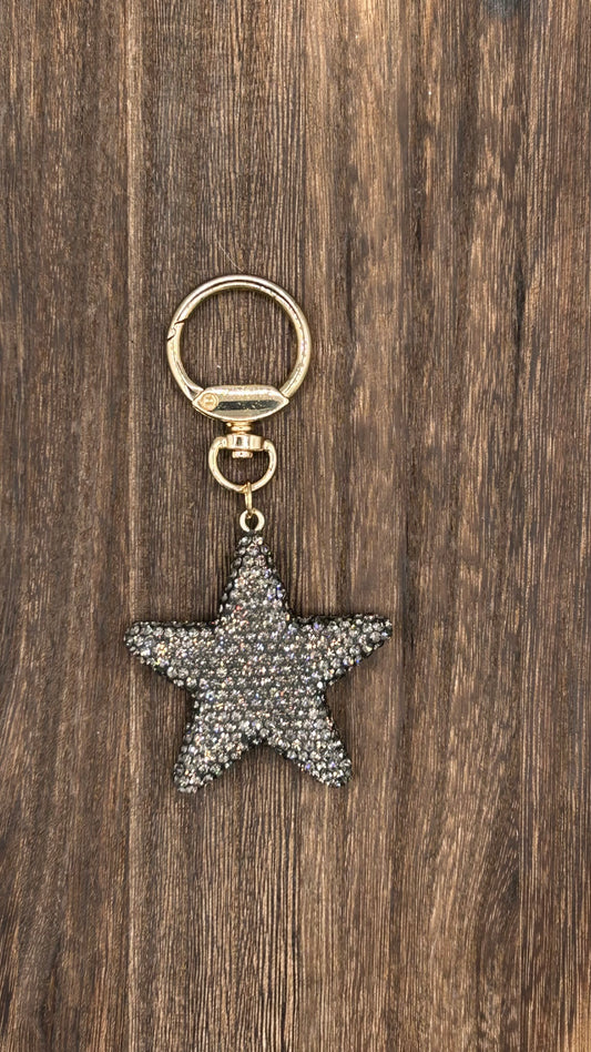 Taschen-oder Schlüsselanhänger Glitzerstern