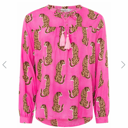Bluse im Leo-Style aus 100% Viskose