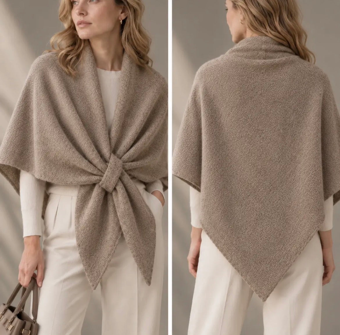 Soft Elegance“ Poncho – Kuschelig weich | Edler Viskose-Woll-Mix