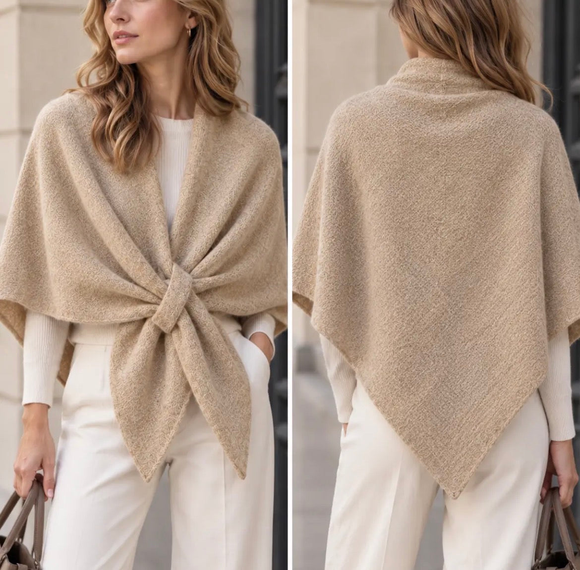 Soft Elegance“ Poncho – Kuschelig weich | Edler Viskose-Woll-Mix