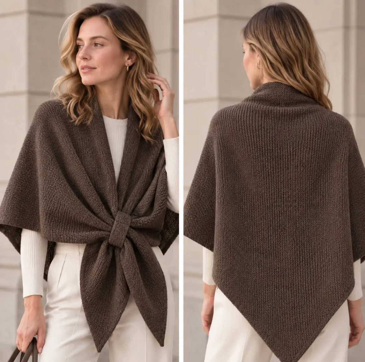 Soft Elegance“ Poncho – Kuschelig weich | Edler Viskose-Woll-Mix