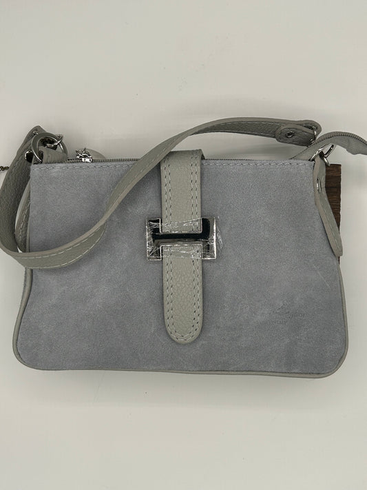 Graue Tasche Wildleder