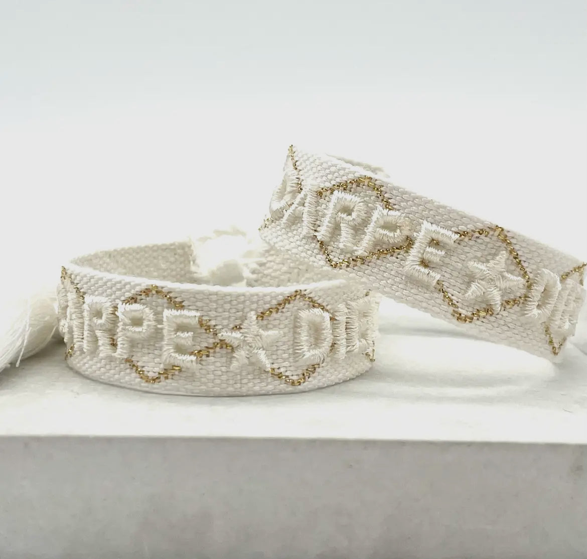 Statement Armband Stoff CARPE Diem