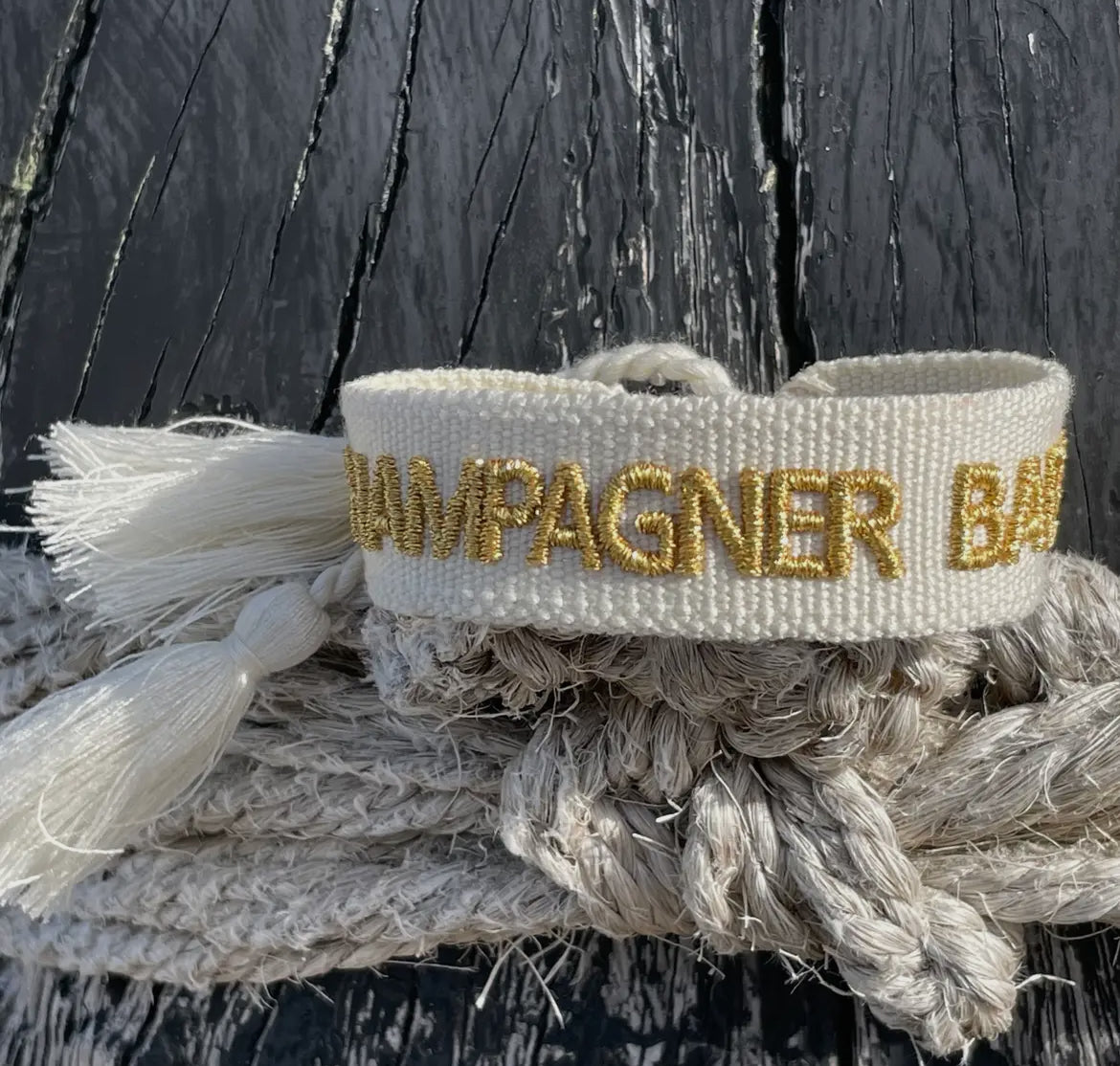 Statement Armband Champagner Babe