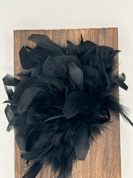 Federbrosche Schwarz