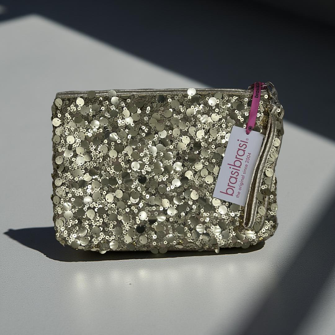 brasibrasi CLUTH – Goldglitzernde Handtasche | Trendige Glitzer-Tasche für besondere Anlässe