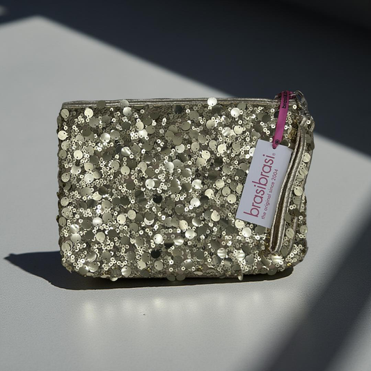 brasibrasi CLUTH – Goldglitzernde Handtasche | Trendige Glitzer-Tasche für besondere Anlässe
