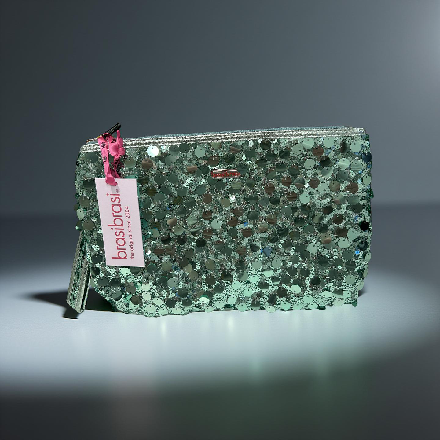 ✨ BrasiBrasi Make-up Tasche – Stehendes Design mit Glamour-Pailletten