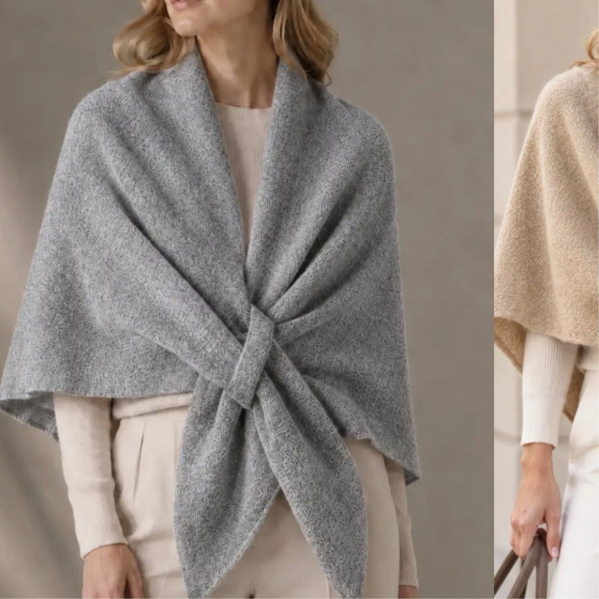 Soft Elegance“ Poncho – Kuschelig weich | Edler Viskose-Woll-Mix