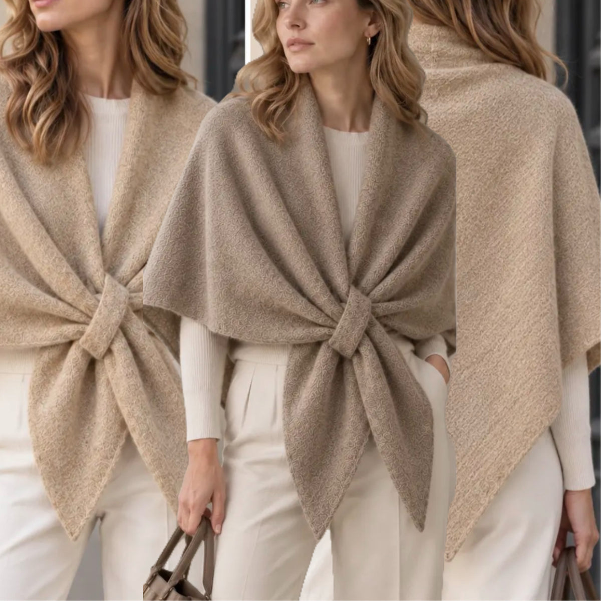 Soft Elegance“ Poncho – Kuschelig weich | Edler Viskose-Woll-Mix